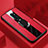 Silikon Hülle Handyhülle Gummi Schutzhülle Leder Tasche mit Magnetisch Fingerring Ständer für Oppo Reno Ace Rot