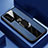 Silikon Hülle Handyhülle Gummi Schutzhülle Leder Tasche mit Magnetisch Fingerring Ständer S03 für Huawei P40 Pro+ Plus Blau