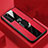 Silikon Hülle Handyhülle Gummi Schutzhülle Leder Tasche mit Magnetisch Fingerring Ständer S03 für Huawei P40 Pro Rot
