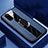 Silikon Hülle Handyhülle Gummi Schutzhülle Leder Tasche mit Magnetisch Fingerring Ständer T01 für Samsung Galaxy S20 Blau