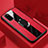 Silikon Hülle Handyhülle Gummi Schutzhülle Leder Tasche mit Magnetisch Fingerring Ständer T01 für Samsung Galaxy S20 Rot