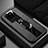Silikon Hülle Handyhülle Gummi Schutzhülle Leder Tasche mit Magnetisch Fingerring Ständer T01 für Samsung Galaxy S20 Ultra Schwarz
