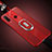 Silikon Hülle Handyhülle Gummi Schutzhülle Leder Tasche mit Magnetisch Fingerring Ständer T03 für Huawei P30 Lite Rot