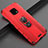 Silikon Hülle Handyhülle Gummi Schutzhülle Leder Tasche mit Magnetisch Fingerring Ständer T04 für Huawei Mate 20 Pro Rot