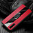 Silikon Hülle Handyhülle Gummi Schutzhülle Leder Tasche mit Magnetisch Fingerring Ständer T05 für Huawei P30 Lite Rot