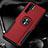 Silikon Hülle Handyhülle Gummi Schutzhülle Leder Tasche mit Magnetisch Fingerring Ständer T05 für Huawei P30 Pro New Edition Rot