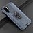 Silikon Hülle Handyhülle Gummi Schutzhülle Leder Tasche mit Magnetisch Fingerring Ständer T06 für Huawei P30 Pro