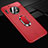 Silikon Hülle Handyhülle Gummi Schutzhülle Leder Tasche mit Magnetisch Fingerring Ständer Z02 für Huawei Mate 30 Rot