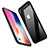 Silikon Hülle Handyhülle Gummi Schutzhülle Spiegel W01 für Apple iPhone Xs Schwarz