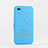 Silikon Hülle Handyhülle Gummi Schutzhülle Strass Diamant für Apple iPhone 4 Hellblau