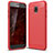 Silikon Hülle Handyhülle Gummi Schutzhülle Tasche Köper für Samsung Galaxy J3 (2018) SM-J377A Rot
