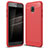 Silikon Hülle Handyhülle Gummi Schutzhülle Tasche Köper für Samsung Galaxy J7 (2018) J737 Rot