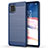 Silikon Hülle Handyhülle Gummi Schutzhülle Tasche Line für Samsung Galaxy A81 Blau