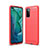 Silikon Hülle Handyhülle Gummi Schutzhülle Tasche Line S01 für Huawei Honor V30 Pro 5G Rot