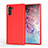 Silikon Hülle Handyhülle Gummi Schutzhülle Tasche Line S01 für Samsung Galaxy Note 10 5G Rot