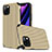 Silikon Hülle Handyhülle Gummi Schutzhülle Tasche Line Z01 für Apple iPhone 11 Pro Max Gold