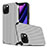 Silikon Hülle Handyhülle Gummi Schutzhülle Tasche Line Z01 für Apple iPhone 11 Pro Max Silber