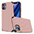Silikon Hülle Handyhülle Gummi Schutzhülle Tasche Line Z01 für Apple iPhone 11 Rosegold