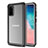 Silikon Hülle Handyhülle Rahmen Schutzhülle Durchsichtig Transparent Spiegel 360 Grad für Samsung Galaxy S20 Plus 5G Schwarz