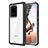 Silikon Hülle Handyhülle Rahmen Schutzhülle Durchsichtig Transparent Spiegel 360 Grad für Samsung Galaxy S20 Ultra 5G Schwarz