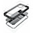 Silikon Hülle Handyhülle Rahmen Schutzhülle Durchsichtig Transparent Spiegel 360 Grad Ganzkörper für Apple iPhone 12 Pro Max Schwarz