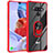 Silikon Hülle Handyhülle Rahmen Schutzhülle Durchsichtig Transparent Spiegel 360 Grad Ganzkörper mit Magnetisch Fingerring Ständer für LG Stylo 6