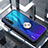 Silikon Hülle Handyhülle Rahmen Schutzhülle Durchsichtig Transparent Spiegel 360 Grad Ganzkörper mit Magnetisch Fingerring Ständer für Xiaomi Redmi Note 8 Blau
