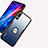 Silikon Hülle Handyhülle Rahmen Schutzhülle Durchsichtig Transparent Spiegel 360 Grad mit Magnetisch Fingerring Ständer A01 für Huawei Honor Magic 2