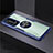 Silikon Hülle Handyhülle Rahmen Schutzhülle Durchsichtig Transparent Spiegel 360 Grad mit Magnetisch Fingerring Ständer für Huawei P40 Pro+ Plus Blau