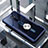 Silikon Hülle Handyhülle Rahmen Schutzhülle Durchsichtig Transparent Spiegel 360 Grad mit Magnetisch Fingerring Ständer für Oppo Reno2 Blau