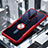 Silikon Hülle Handyhülle Rahmen Schutzhülle Durchsichtig Transparent Spiegel 360 Grad mit Magnetisch Fingerring Ständer für Oppo Reno2 Rot