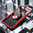 Silikon Hülle Handyhülle Rahmen Schutzhülle Durchsichtig Transparent Spiegel 360 Grad mit Magnetisch Fingerring Ständer für Samsung Galaxy S10e Rot