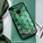 Silikon Hülle Handyhülle Rahmen Schutzhülle Spiegel Modisch Muster für Huawei Mate 20 Grün