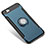 Silikon Hülle Handyhülle Schutzhülle mit Fingerring Ständer Durchsichtig Transparent Matt für Apple iPhone 6S Plus Blau