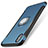 Silikon Hülle Handyhülle Schutzhülle mit Fingerring Ständer Durchsichtig Transparent Matt für Apple iPhone Xs Blau