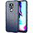Silikon Hülle Handyhülle Ultra Dünn Flexible Schutzhülle 360 Grad Ganzkörper Tasche für Motorola Moto E7 Plus Blau
