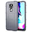 Silikon Hülle Handyhülle Ultra Dünn Flexible Schutzhülle 360 Grad Ganzkörper Tasche für Motorola Moto E7 Plus Grau