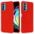 Silikon Hülle Handyhülle Ultra Dünn Flexible Schutzhülle 360 Grad Ganzkörper Tasche für Motorola Moto Edge 20 Pro 5G Rot