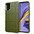 Silikon Hülle Handyhülle Ultra Dünn Flexible Schutzhülle 360 Grad Ganzkörper Tasche für Samsung Galaxy A51 4G Armee-Grün