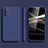 Silikon Hülle Handyhülle Ultra Dünn Flexible Schutzhülle 360 Grad Ganzkörper Tasche für Samsung Galaxy M02s Blau