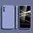 Silikon Hülle Handyhülle Ultra Dünn Flexible Schutzhülle 360 Grad Ganzkörper Tasche für Samsung Galaxy M02s Lavendel Grau