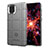 Silikon Hülle Handyhülle Ultra Dünn Flexible Schutzhülle 360 Grad Ganzkörper Tasche J01S für Samsung Galaxy Note 10 Lite Grau