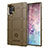Silikon Hülle Handyhülle Ultra Dünn Flexible Schutzhülle 360 Grad Ganzkörper Tasche J01S für Samsung Galaxy Note 10 Plus 5G Braun