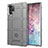 Silikon Hülle Handyhülle Ultra Dünn Flexible Schutzhülle 360 Grad Ganzkörper Tasche J01S für Samsung Galaxy Note 10 Plus 5G Grau