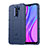Silikon Hülle Handyhülle Ultra Dünn Flexible Schutzhülle 360 Grad Ganzkörper Tasche J01S für Xiaomi Redmi 9 Prime India Blau