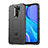 Silikon Hülle Handyhülle Ultra Dünn Flexible Schutzhülle 360 Grad Ganzkörper Tasche J01S für Xiaomi Redmi 9 Prime India Schwarz