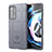 Silikon Hülle Handyhülle Ultra Dünn Flexible Schutzhülle 360 Grad Ganzkörper Tasche S01 für Motorola Moto Edge 20 Pro 5G Grau
