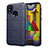 Silikon Hülle Handyhülle Ultra Dünn Flexible Schutzhülle 360 Grad Ganzkörper Tasche S01 für Samsung Galaxy M21s Blau