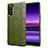 Silikon Hülle Handyhülle Ultra Dünn Flexible Schutzhülle 360 Grad Ganzkörper Tasche S01 für Sony Xperia 5 Grün