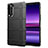 Silikon Hülle Handyhülle Ultra Dünn Flexible Schutzhülle 360 Grad Ganzkörper Tasche S01 für Sony Xperia 5 Schwarz
